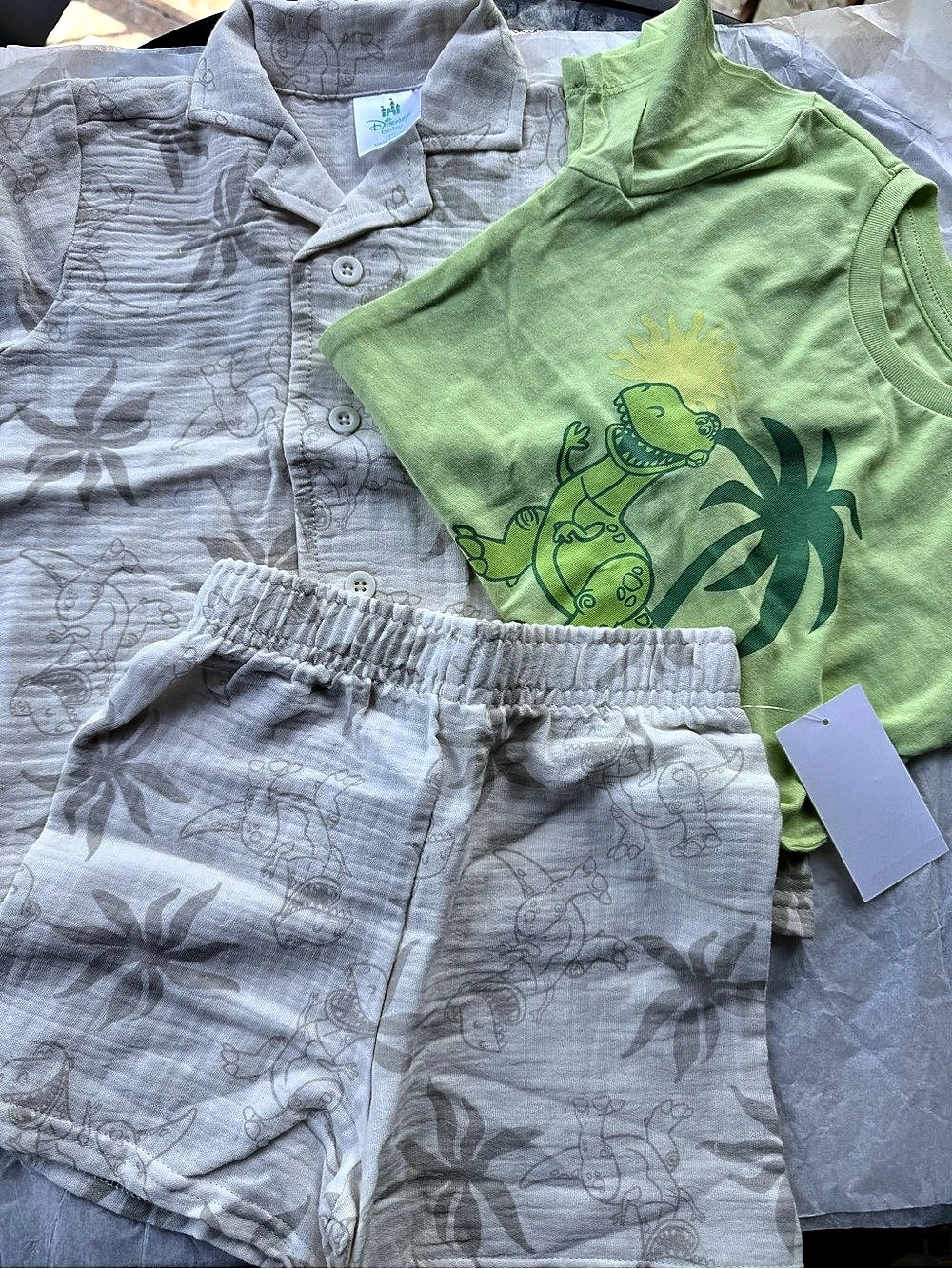 NEW Disney Baby Toy Story Rex 3-Piece Set - Shirt Shorts & Tee size 24M